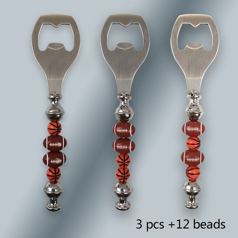 Beer Bottle Opener,Popular Fashion Creative DIY Beaded Accessories Includes Basketball American foot