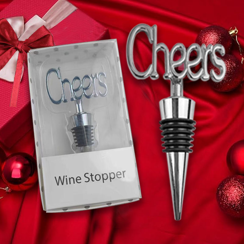 cheers shape Wine Stoppers ,Wine Corker Sealer alloy Silicone  Bottle Stopper  for  celebrate victor