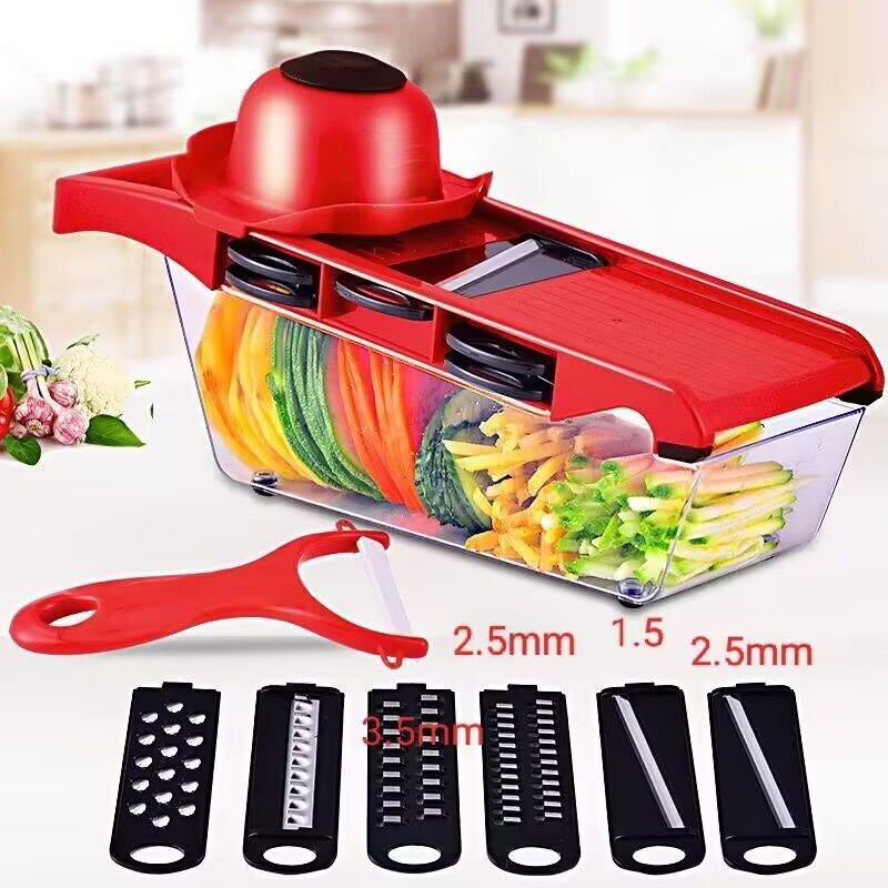 Vegetable Slicer, Multifunctional Fruit Slicer, Manual Food Grater, Vegetable Grater, Cutter With Co