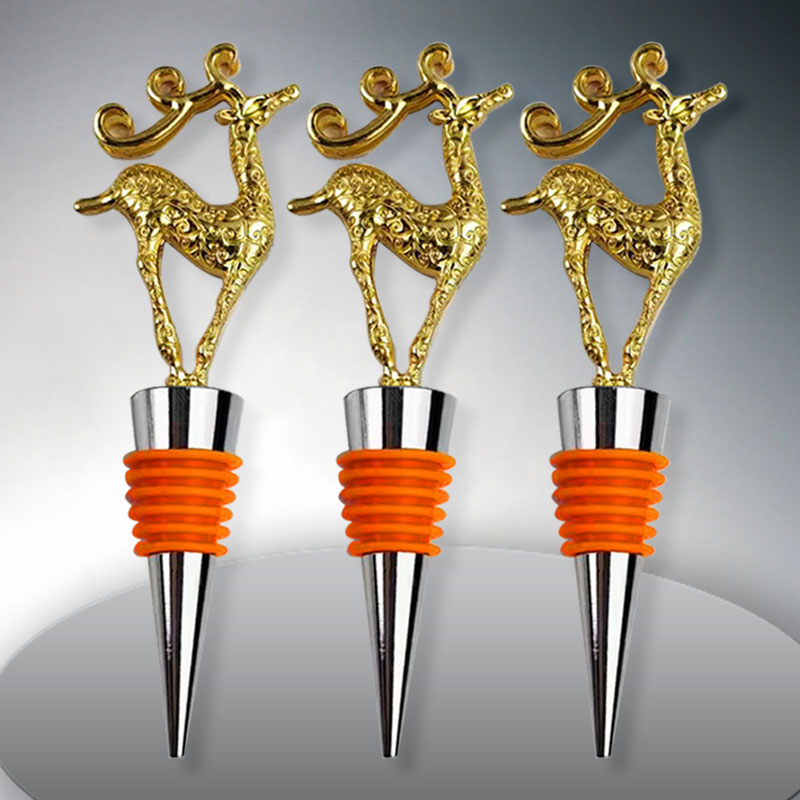 Vacuum silicone stoppers are ideal wine accessories, gifts, and beverage bottle stoppers. Golden sik